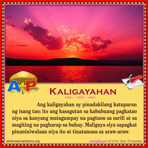 kaligayan|kaligayahan .